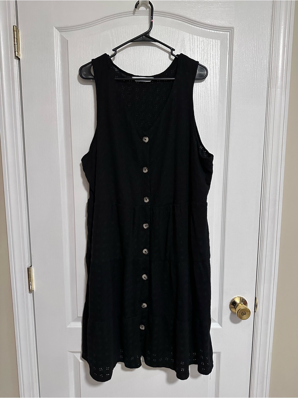 🖤 Sonoma Eyelet Button Front Midi Dress XXL 🖤